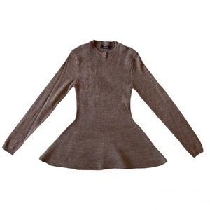 NWOT Pullover Peplum Sweater by Suzy Sheir
